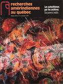 Recherches amérindiennes au Québec, v. XXVI, no 02, 1996